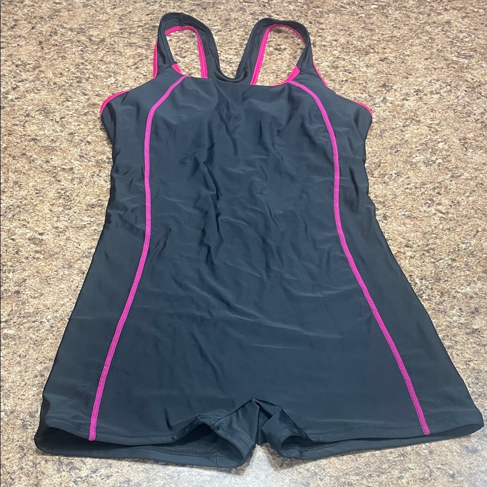 Black and Pink Women's Swimwear Medium